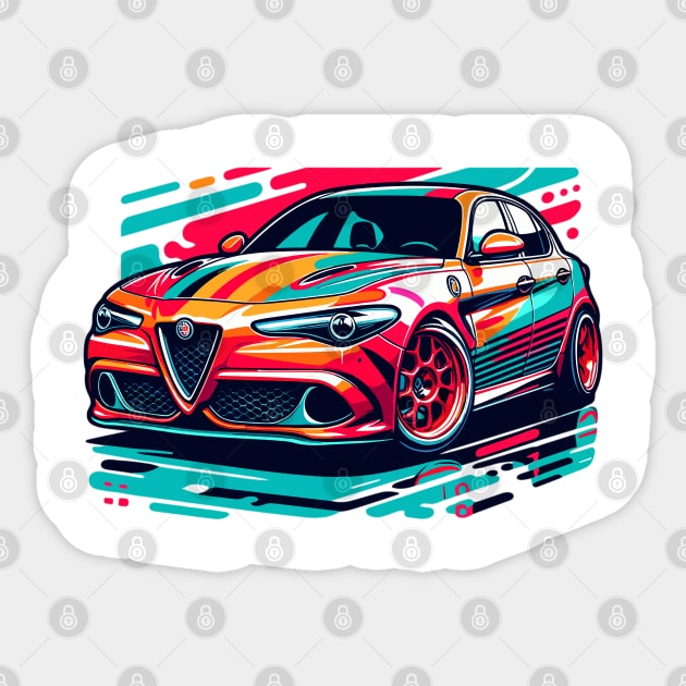 Alfa Romeo Giulia Sticker by Vehicles-Art